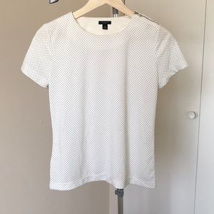 Ann Taylor polka dot blouse zipper